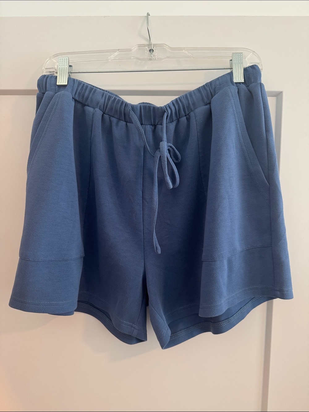 Women's Athletic Drawstring Shorts in Slate Blue